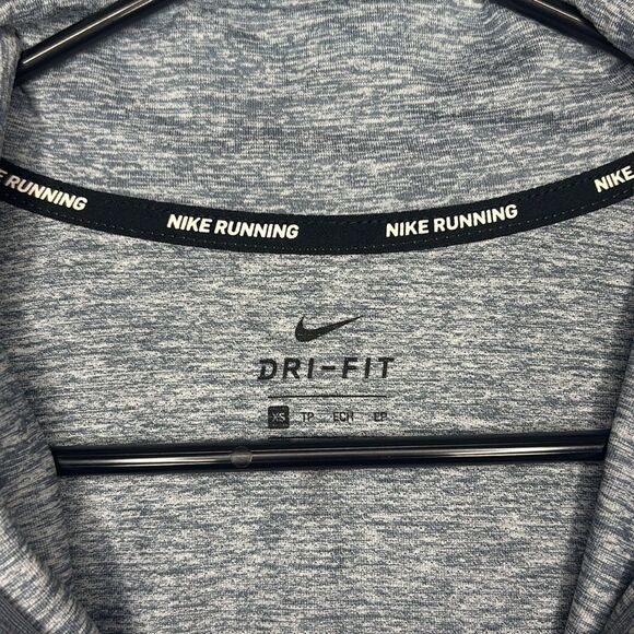 Nike Heathered Light Blue 1/4 Zip Running Lightweight Pullover Size XS - Picture 7 of 10